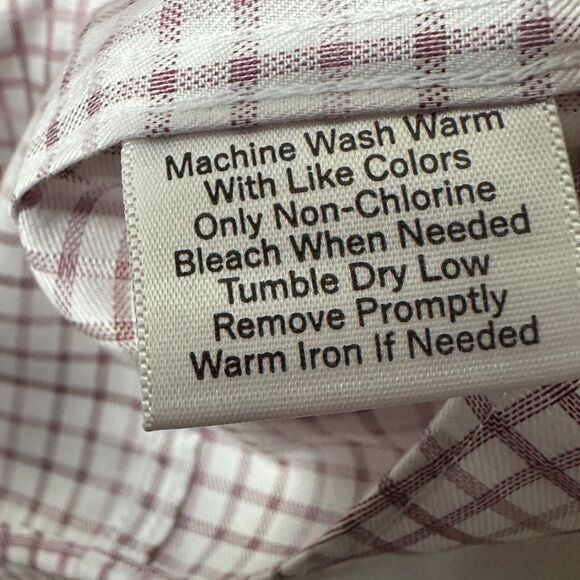 Pronto Uomo Dress Shirt Sz 17.5 36/37 Tall No Iron Classic Fit Egyptian Cotton - Picture 10 of 12